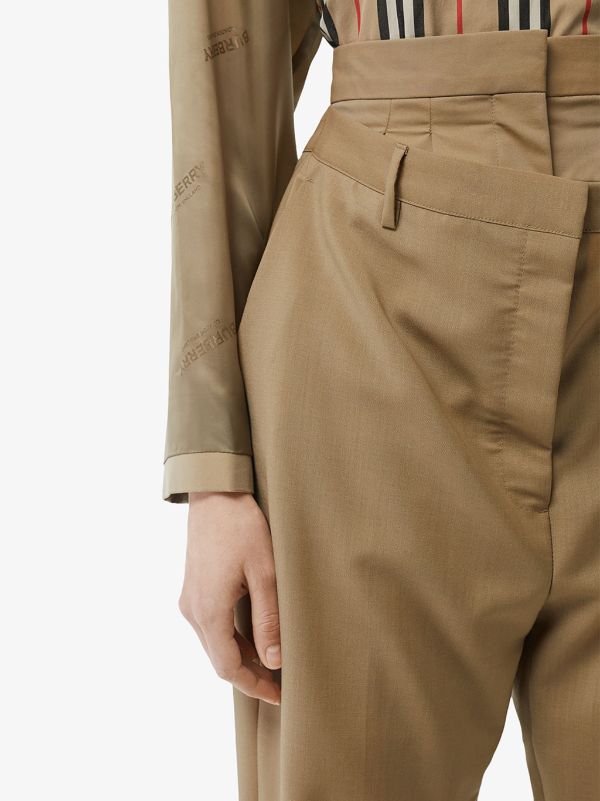 burberry double waist pants