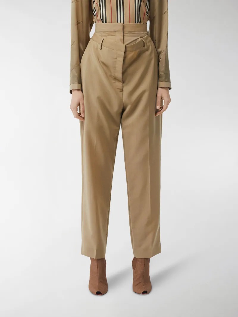 Burberry double waist trousers brown 