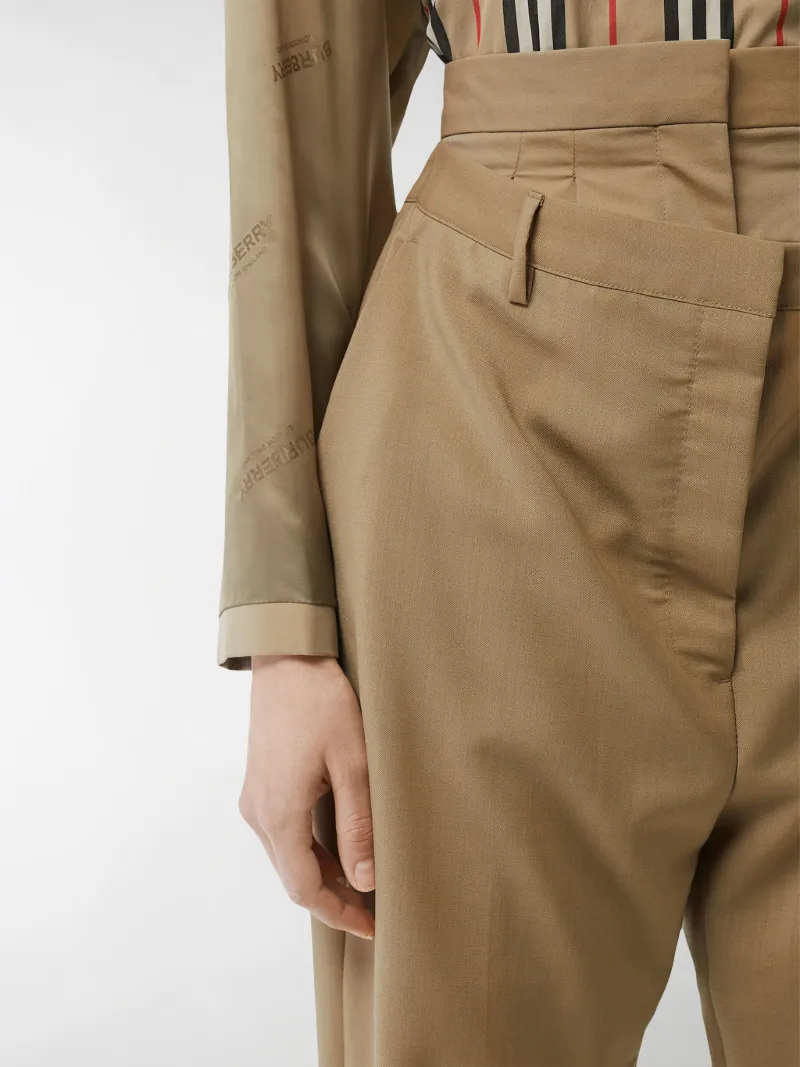 Burberry double waist trousers brown 