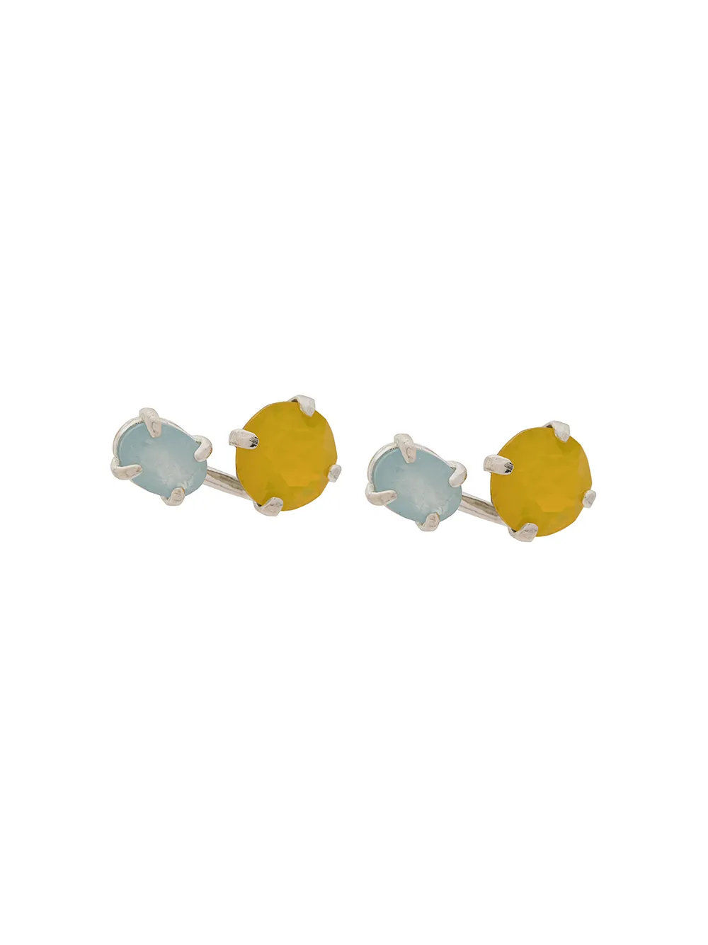 Wouters & Hendrix yellow opal crystal and aquamarine earrings Wouters & Hendrix yellow opal crystal and aquamarine earrings