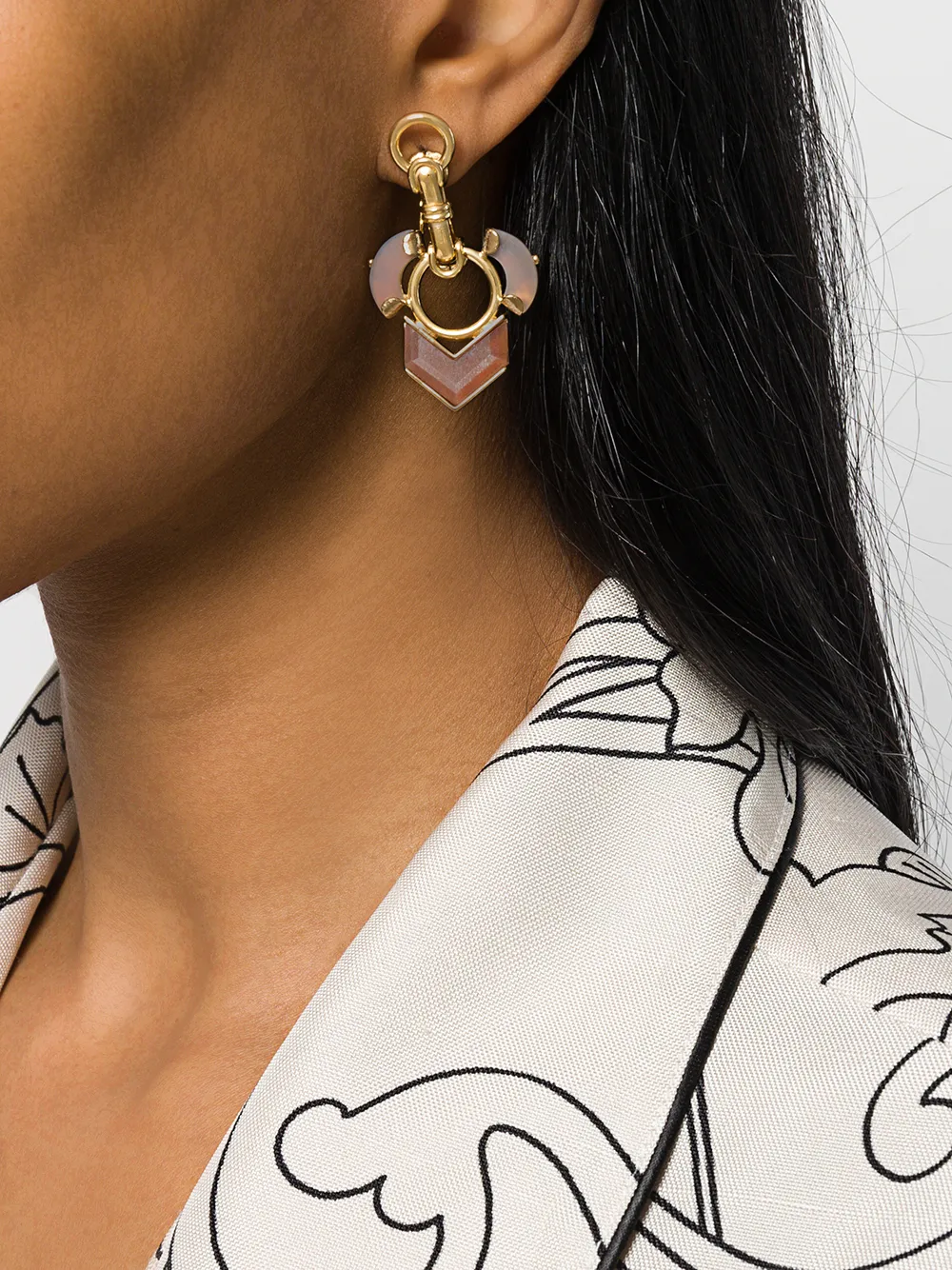 Wouters & Hendrix Oorbellen met zonnesteen - Goud