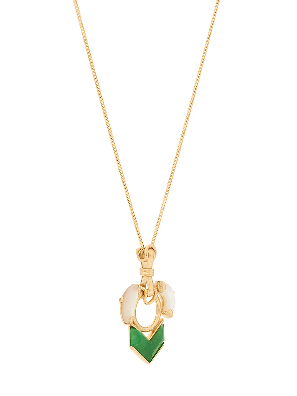  Wouters & Hendrix Halskette Mit Quarzit Und Perlmutt   Gold 
