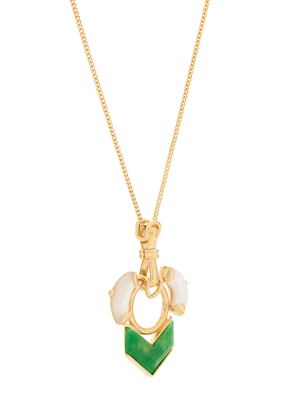  Wouters & Hendrix Halskette Mit Quarzit Und Perlmutt   Gold 