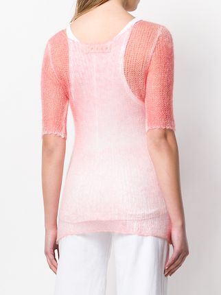 sheer knitted sweater展示图