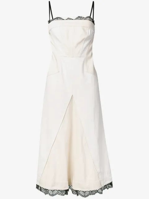 Alexander McQueen scalloped lace denim dress