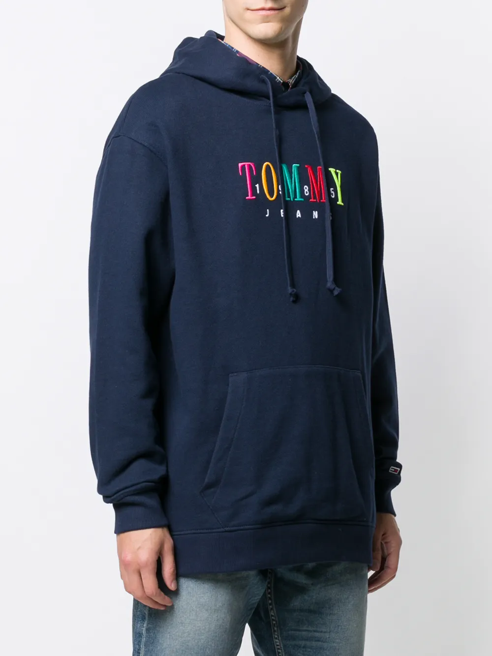 Tommy Jeans Embroidered Logo Hoodie - Farfetch