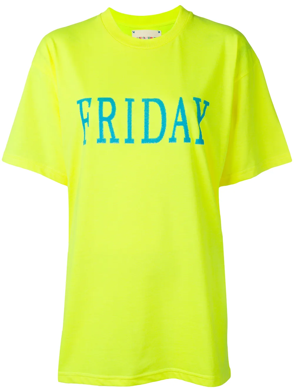 Alberta Ferretti T-shirts ALBERTA FERRETTI 'FRIDAY' SEQUINED T-SHIRT - YELLOW
