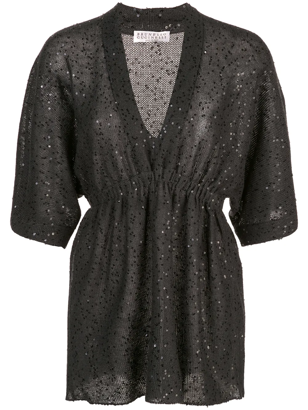 Brunello Cucinelli Tops BRUNELLO CUCINELLI SEQUIN EMBELLISHED JUMPER - BLACK