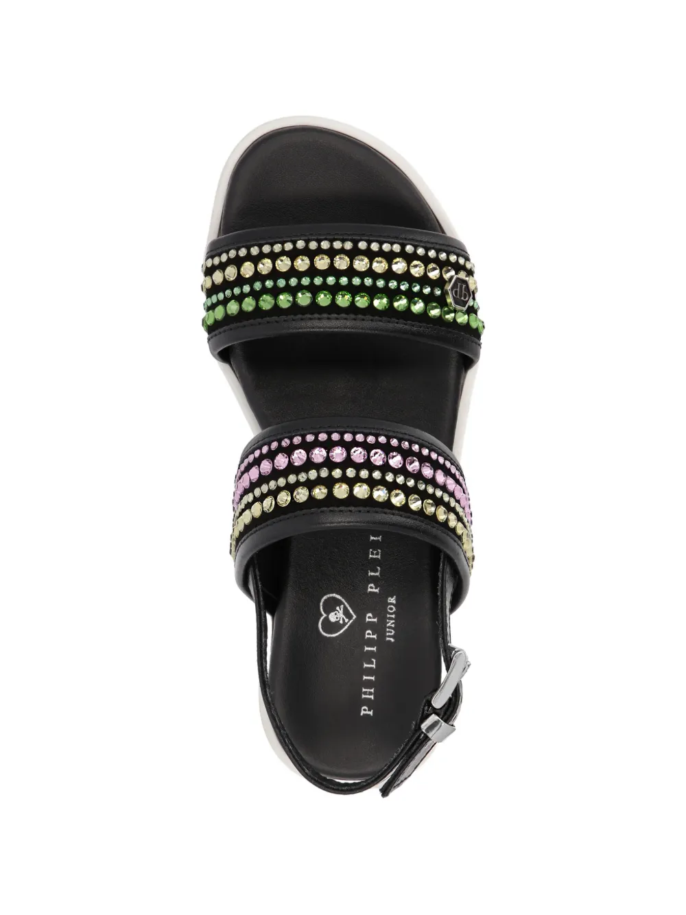 Philipp Plein Junior Sandalen verfraaid met kristallen Zwart