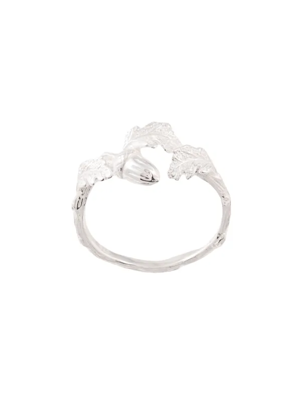 Karen Walker Acorn Leaf Ring Farfetch