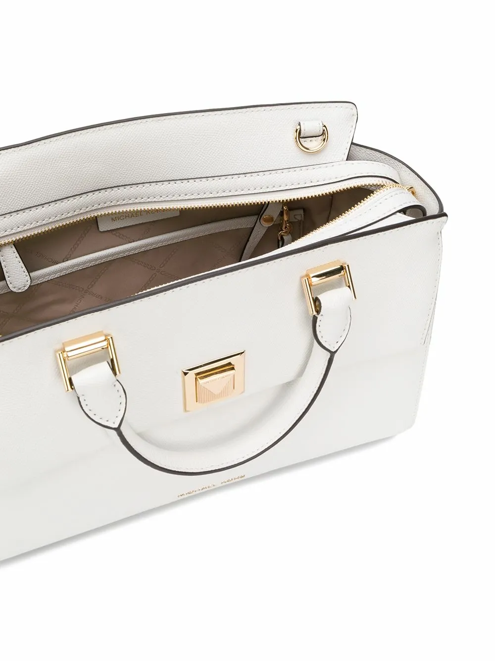 michael kors white and gold purse