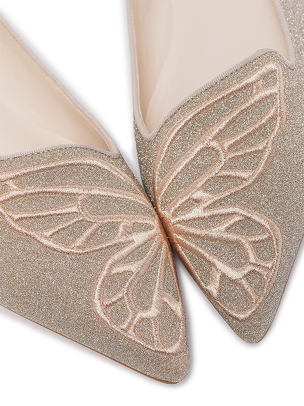 фото Sophia webster туфли-лодочки с вышитой бабочкой