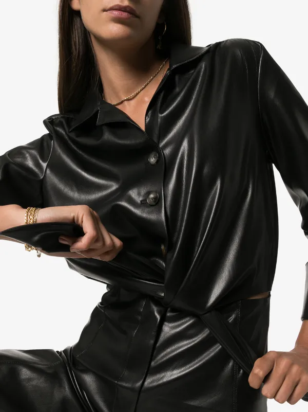 nanushka leather jumpsuit