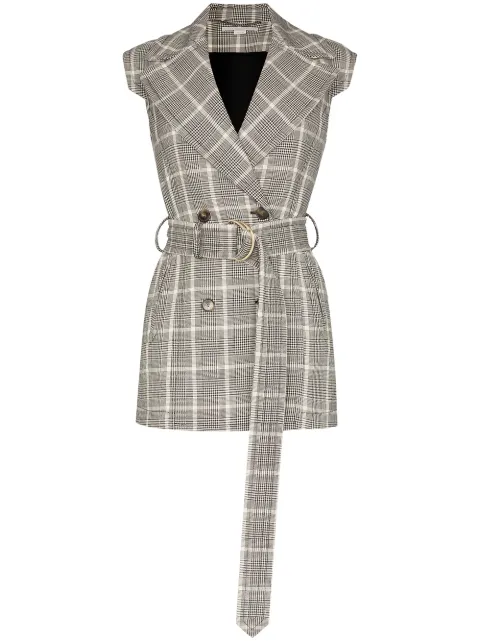 Stella McCartney check belted waistcoat