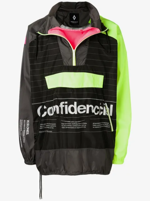 COUNTY OF MILAN chamarra rompevientos con estampado de letras
