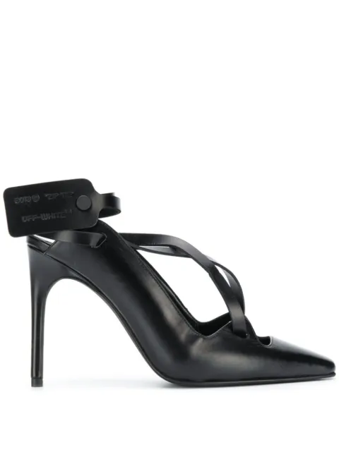 Off-White warped leather pumps