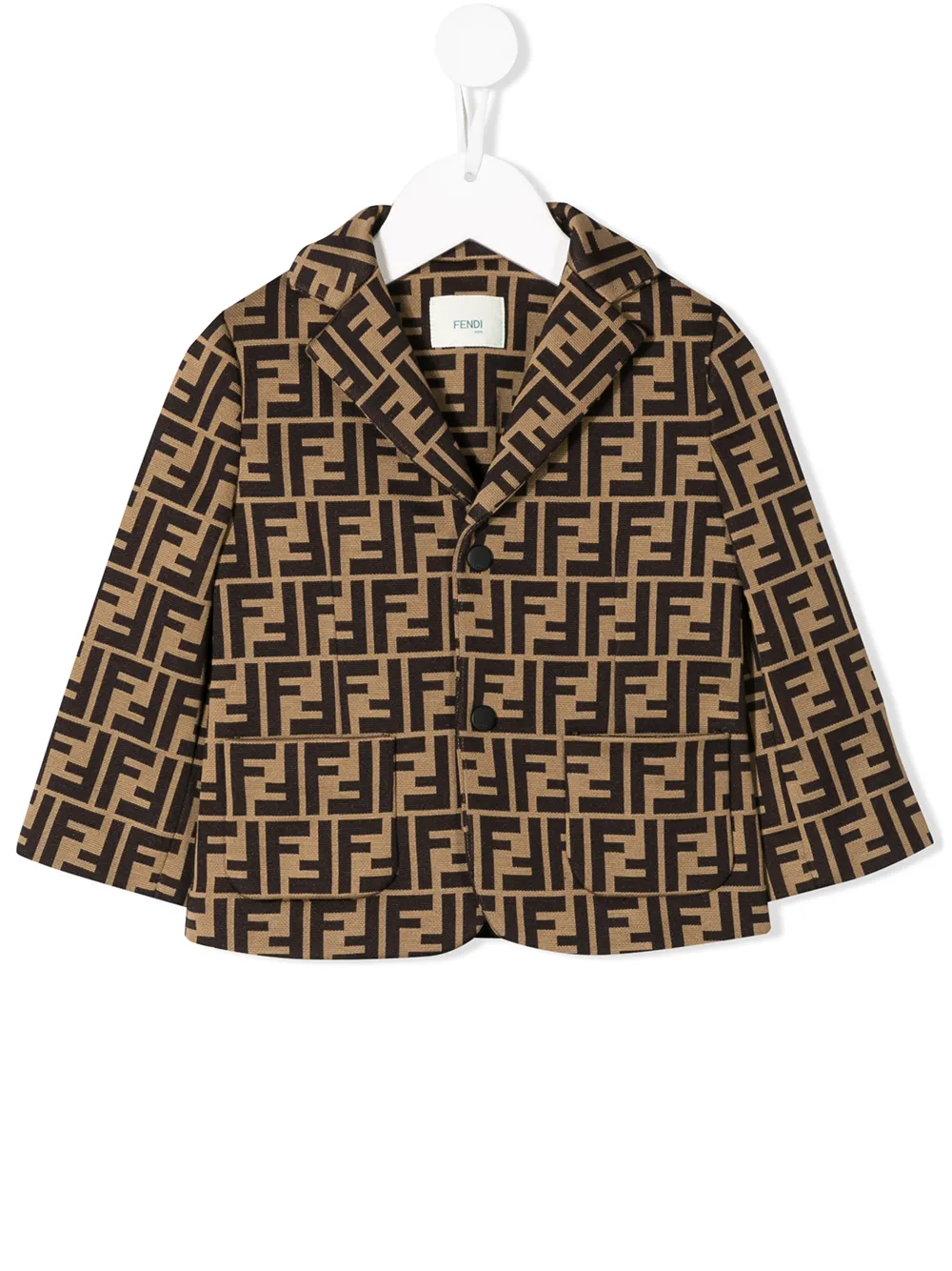 Fendi Kids блейзер с логотипом FF Fendi Kids блейзер с логотипом FF