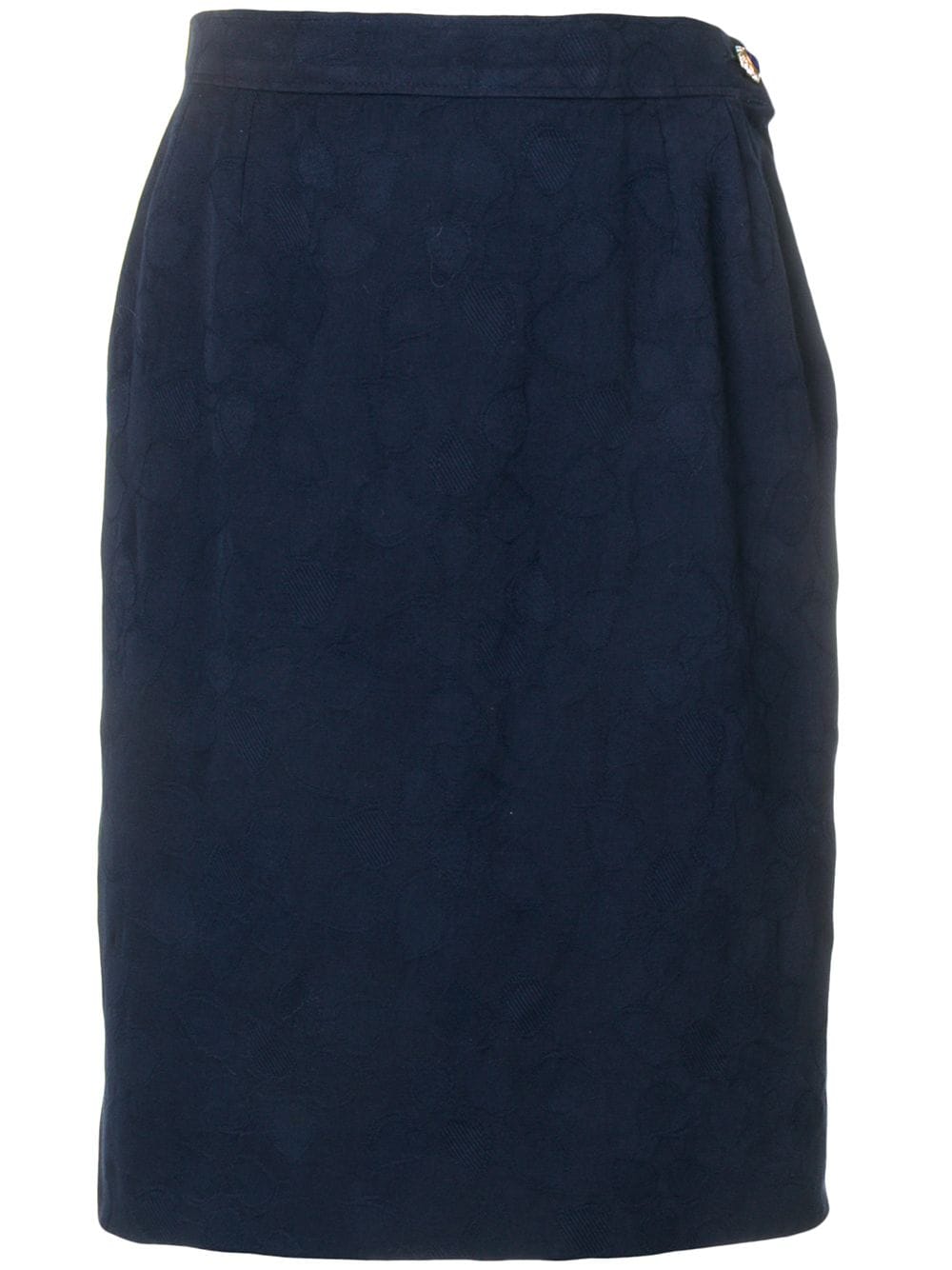 Shop blue Yves Saint Laurent Pre-Owned 1980's straight fit skirt with ...