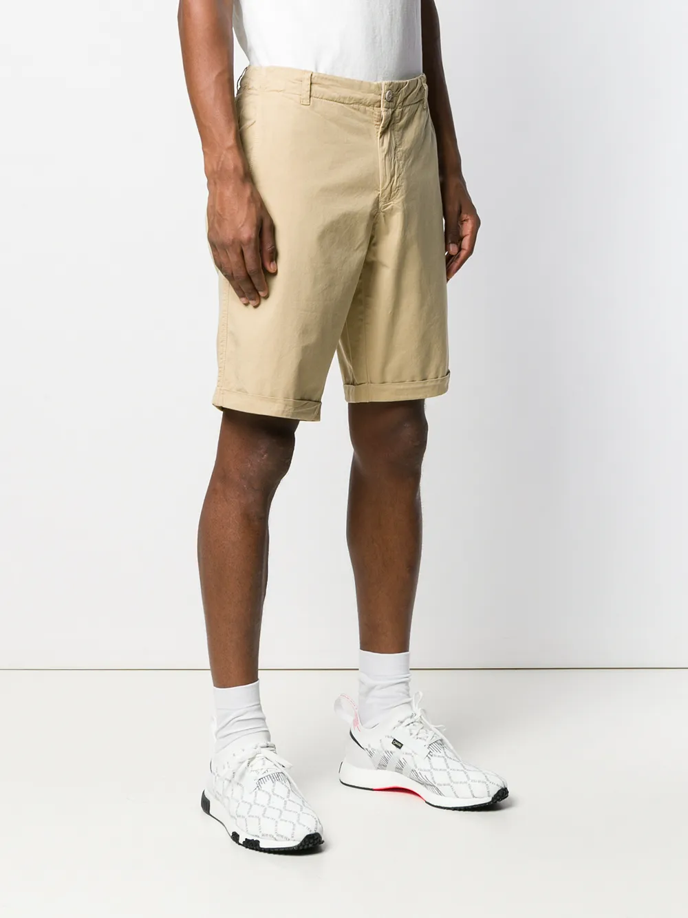 Woolrich Shorts met omgeslagen rand Beige