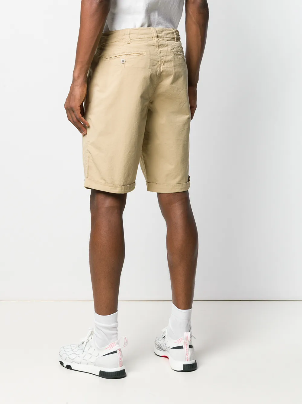 Woolrich Shorts met omgeslagen rand Beige