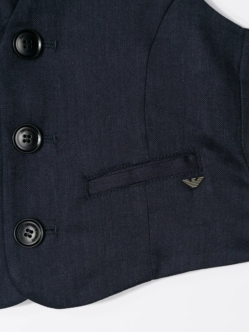 Emporio Armani Kids Getailleerde waistcoat Blauw