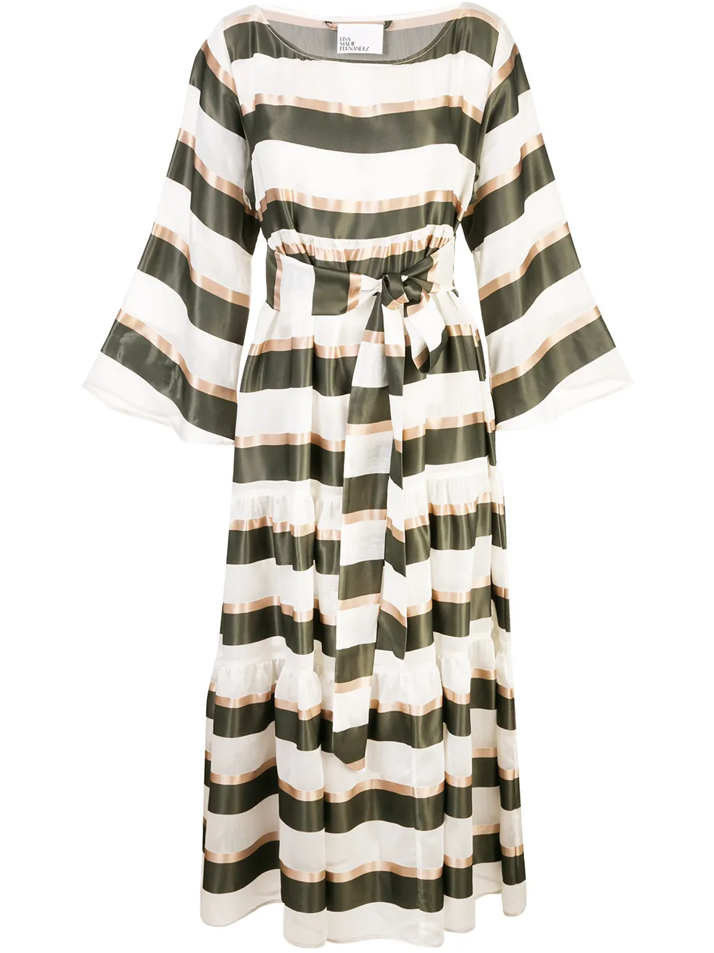 Lisa Marie Fernandez Dresses LISA MARIE FERNANDEZ STRIPED BELTED DRESS - GRÜN