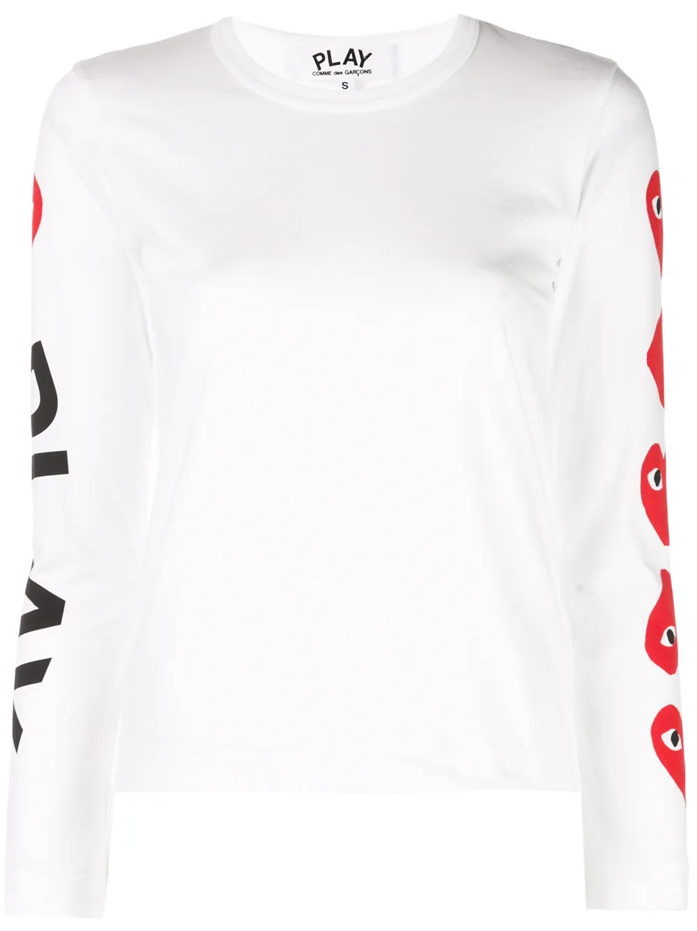 Comme Des Garçons Play T-shirts COMME DES GARÇONS PLAY LOGO PRINT SWEATSHIRT - WHITE