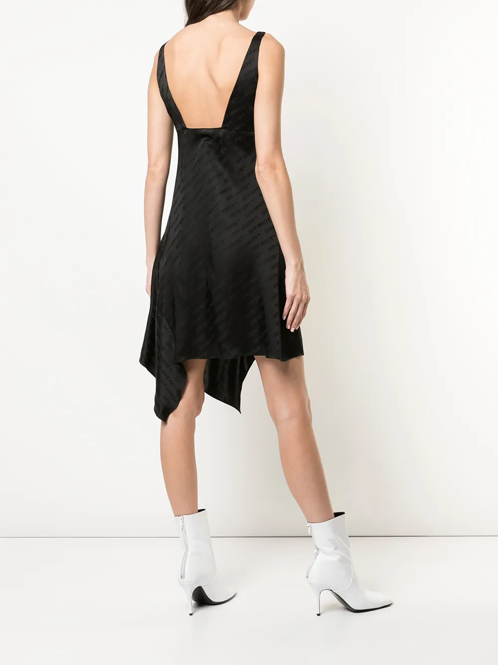 Off-White Jurk met logo Zwart