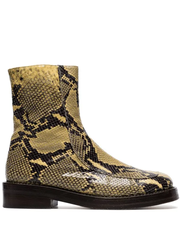 snakeskin work boots