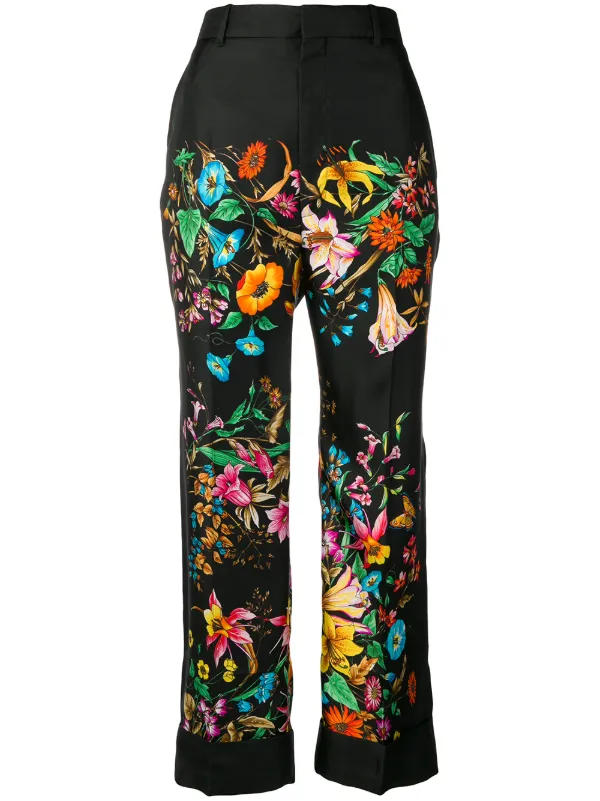 gucci floral trousers