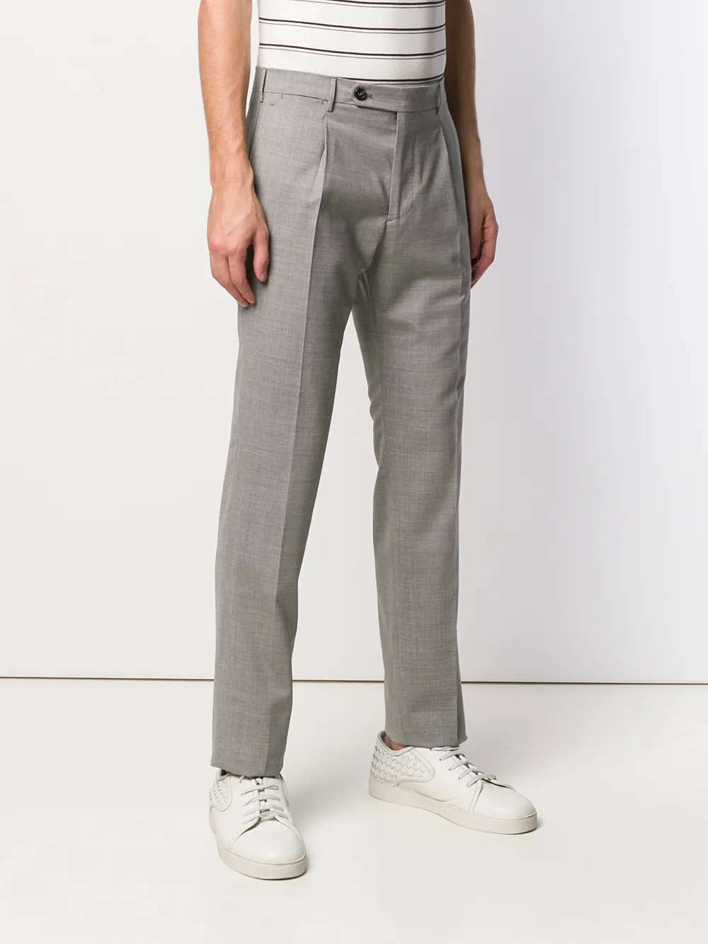 Berwich Slim-fit broek Grijs