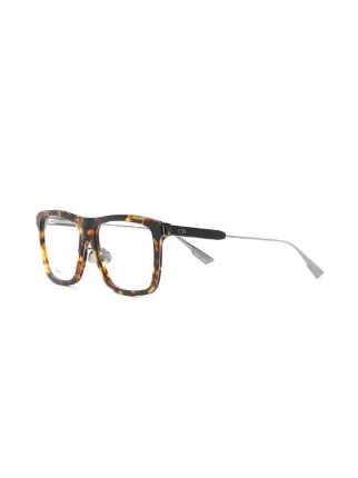 tortoiseshell square frame glasses展示图