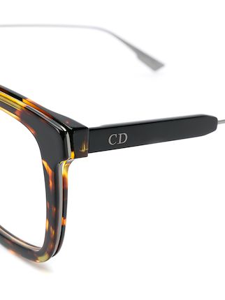 tortoiseshell square frame glasses展示图