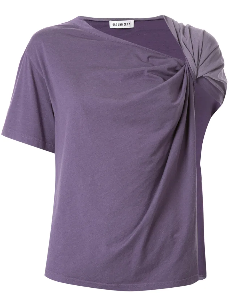 Ground Zero twisted draped T-shirt
