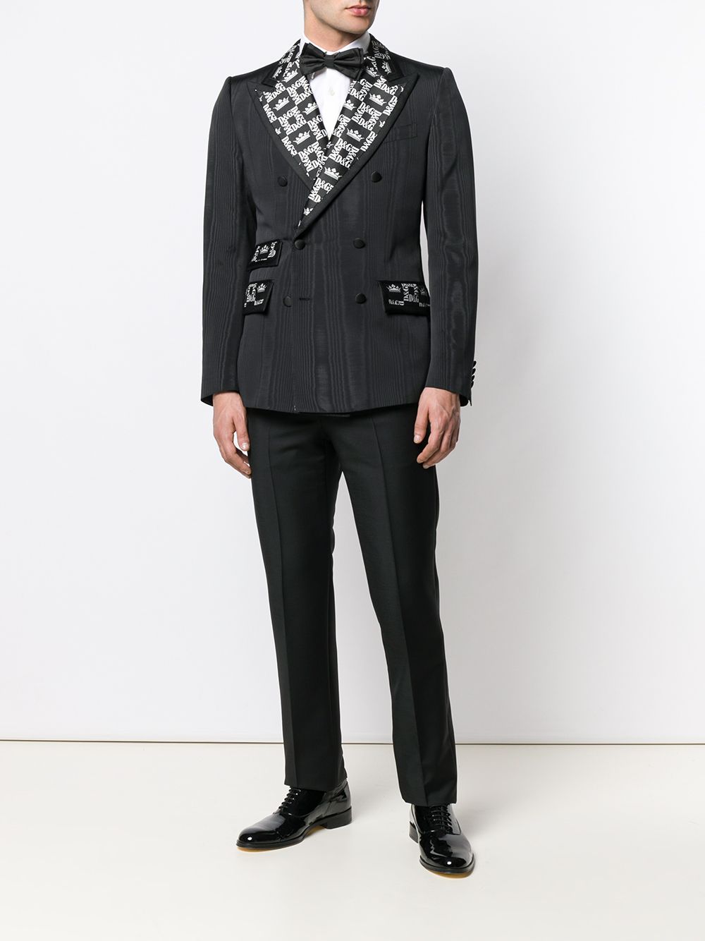 Dolce & Gabbana Monogram Contrast Double Breasted Jacket - Farfetch