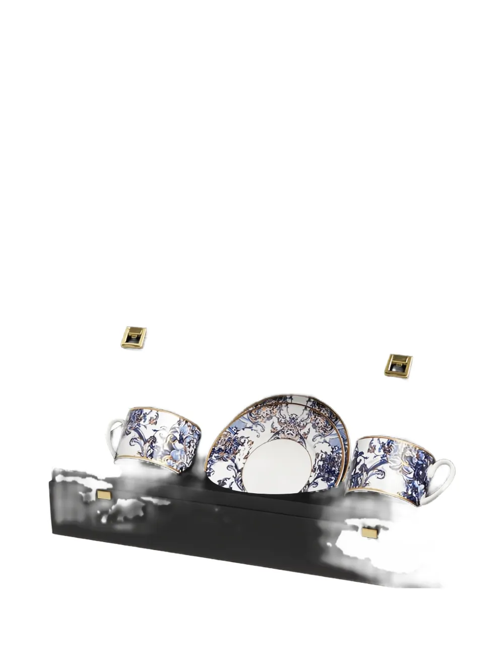 Roberto Cavalli Home Azulejos Cup And Saucer Tea (two-person Setting) In Blue