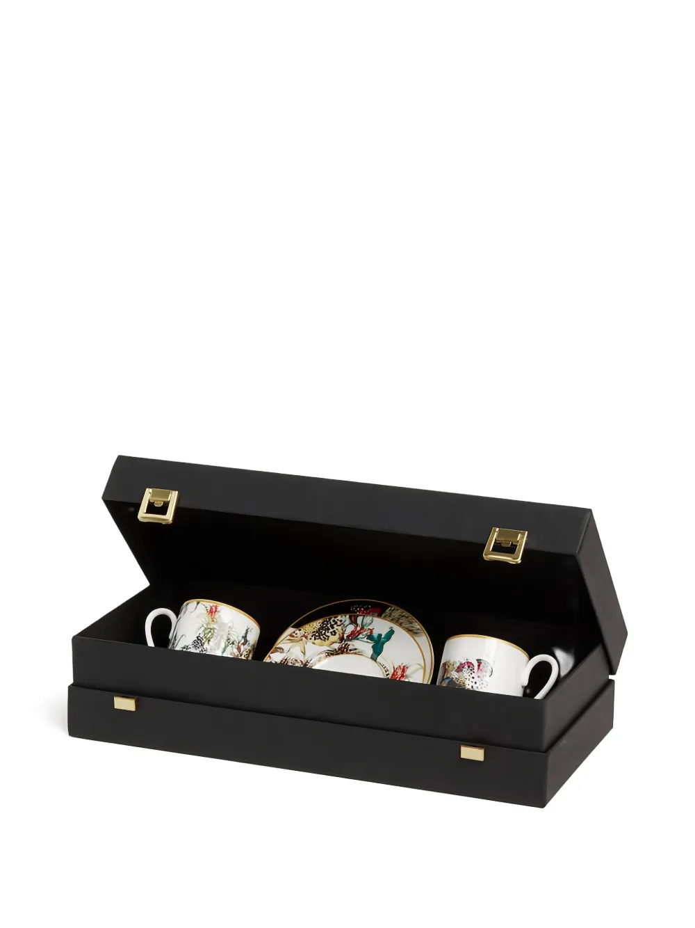 Roberto Cavalli Home Flowers Coffee Set (set Of Two) In White