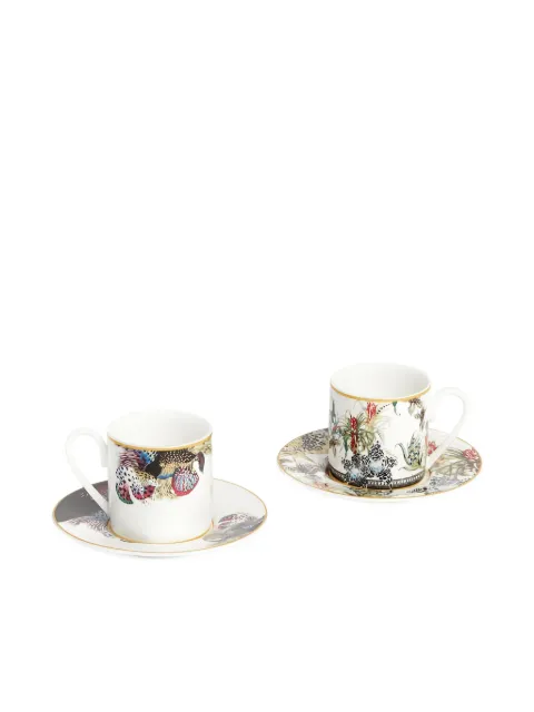 Roberto Cavalli Home Flowers coffee set (set of two) 