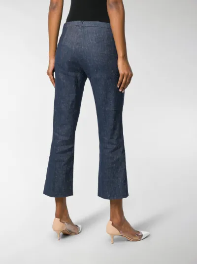 Max Mara cropped low rise jeans blue 