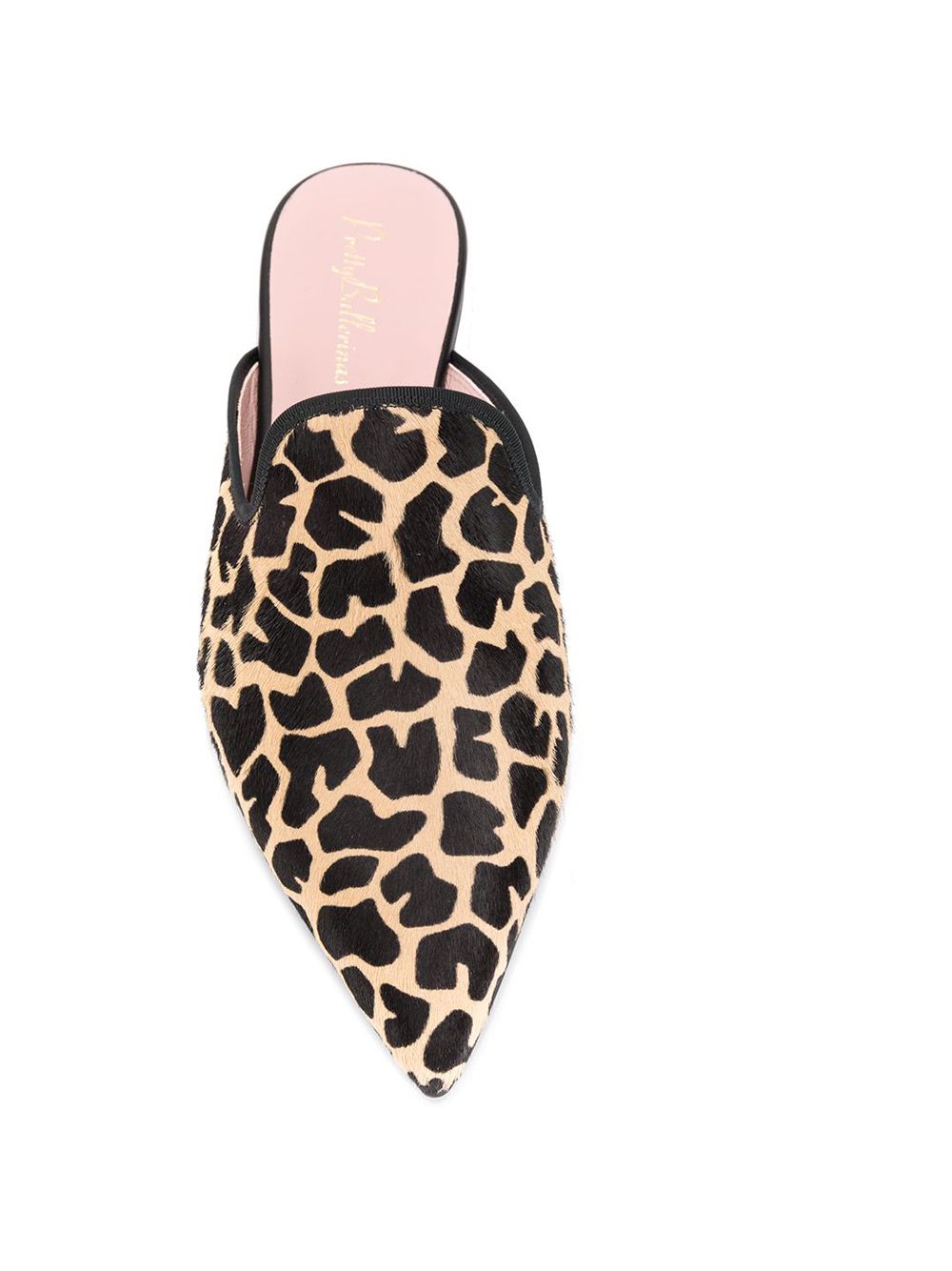 animal print flat mules