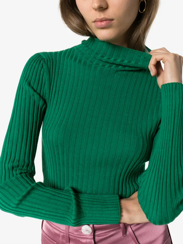 emerald green turtleneck