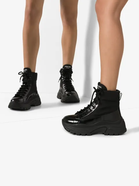 prada combat boots farfetch