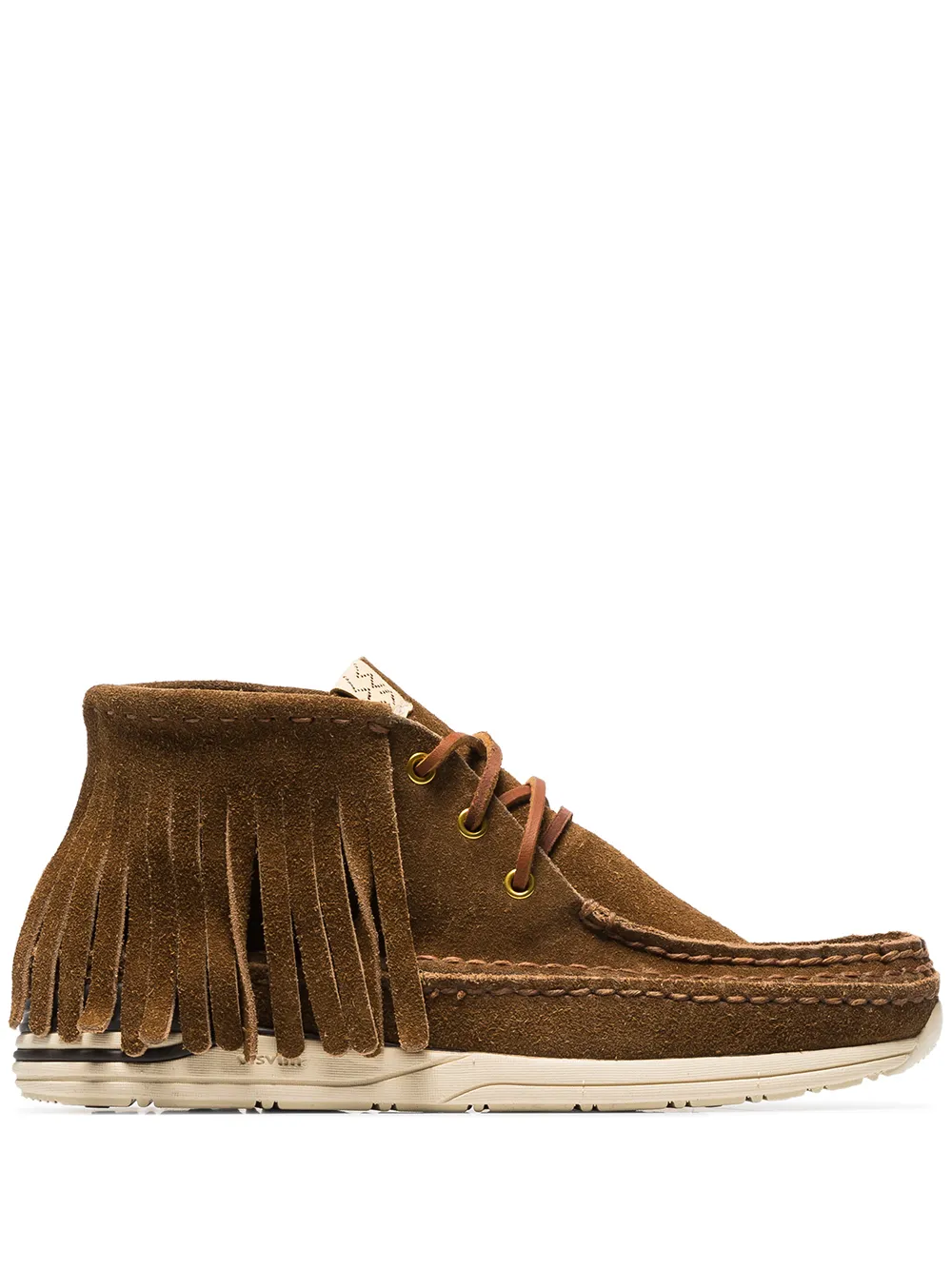Visvim мокасины на шнуровке Voyageur с оборками