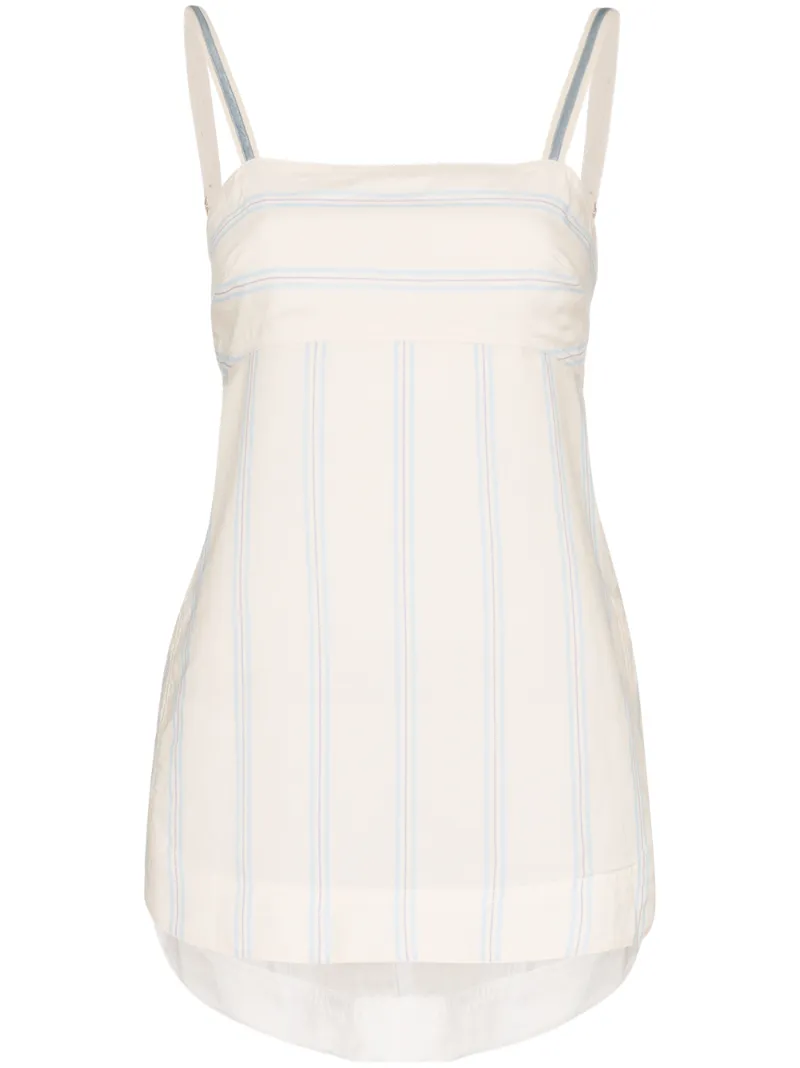 3x1 Tops 3X1 MADOX STRIPE CAMI TOP - WHITE