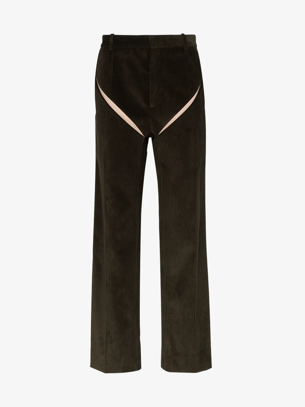 Y/project Pants Y/PROJECT SLASHED STRAIGHT-LEG CORDUROY TROUSERS
