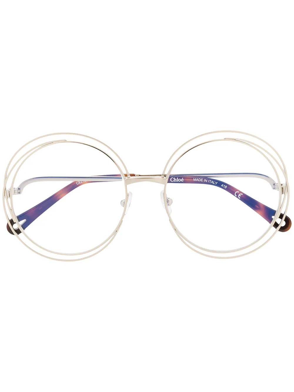 

Chloé Eyewear wire accent glasses - Gold
