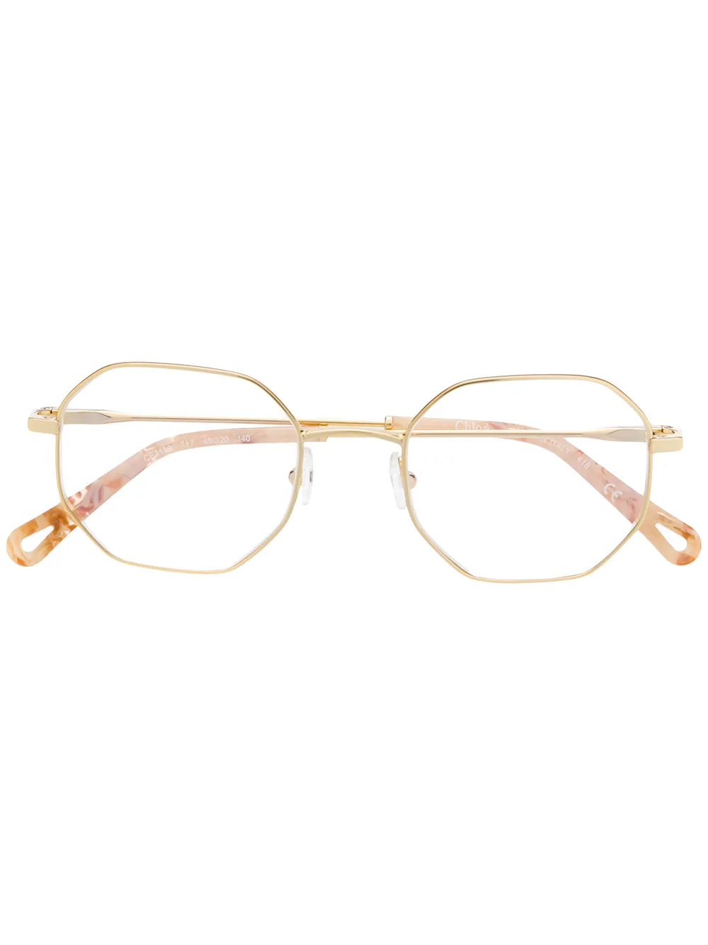 thin frame gold glasses