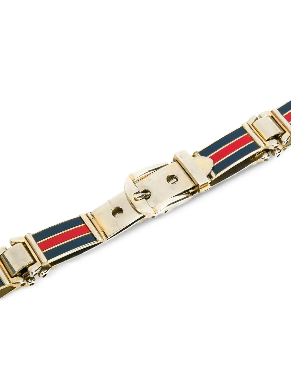 Gucci Pre-Owned 1980s Web-stripe enamel belt | Image 2