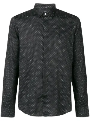 Emporio Armani ロングスリーブ シャツ | ブラック | FARFETCH JP
