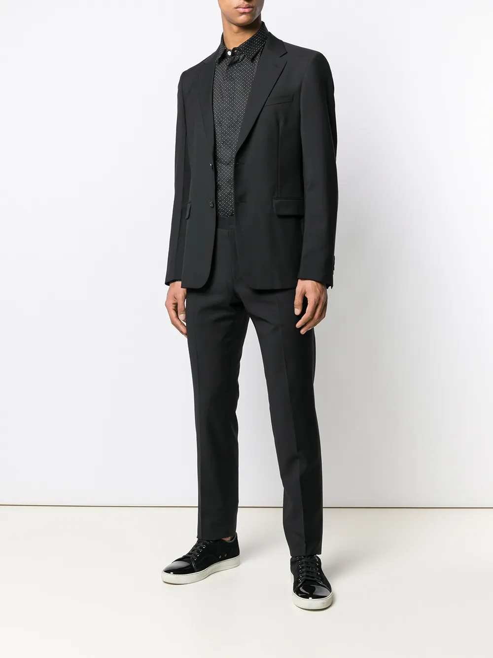 Emporio Armani Shirt met polka dots - Zwart